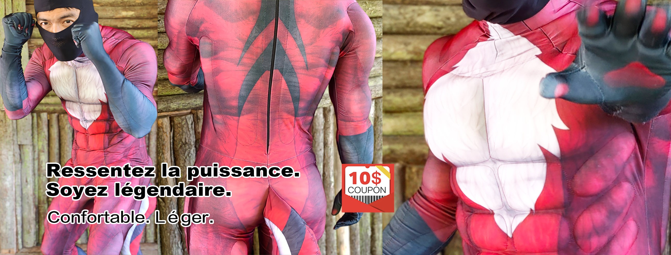 Combinaison musculaire pour cosplay